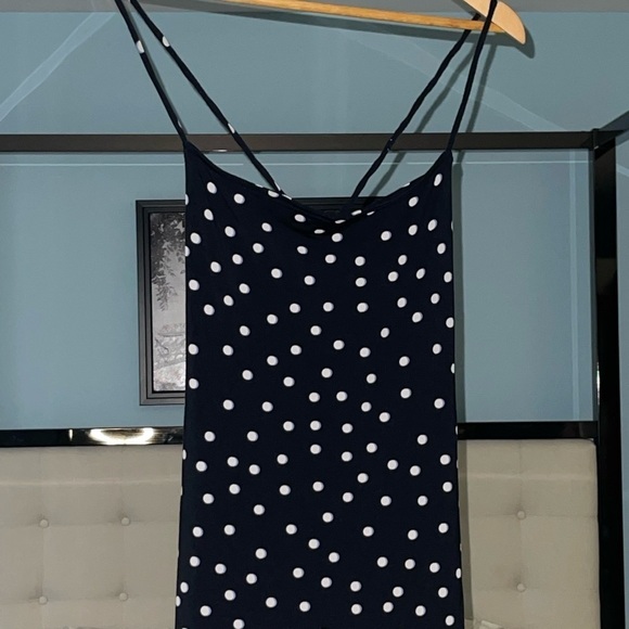 NEW TART COLLECTION Kris Dress Shadow Dot Slinky Stretch Lace Tie Back Large - Picture 3 of 9